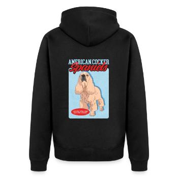 Cadeau de chien American Cocker Spaniel - Veste à capuche bio Premium Unisexe - noir - Dos - Nico (187cm)