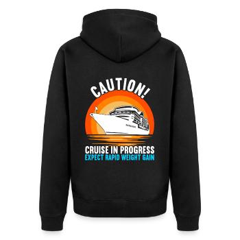 Kreuzfahrt Urlaub Kreuzfahrtschiff - Unisex Premium Bio Zip Hoodie - Schwarz - Hinten - Nico (187cm)