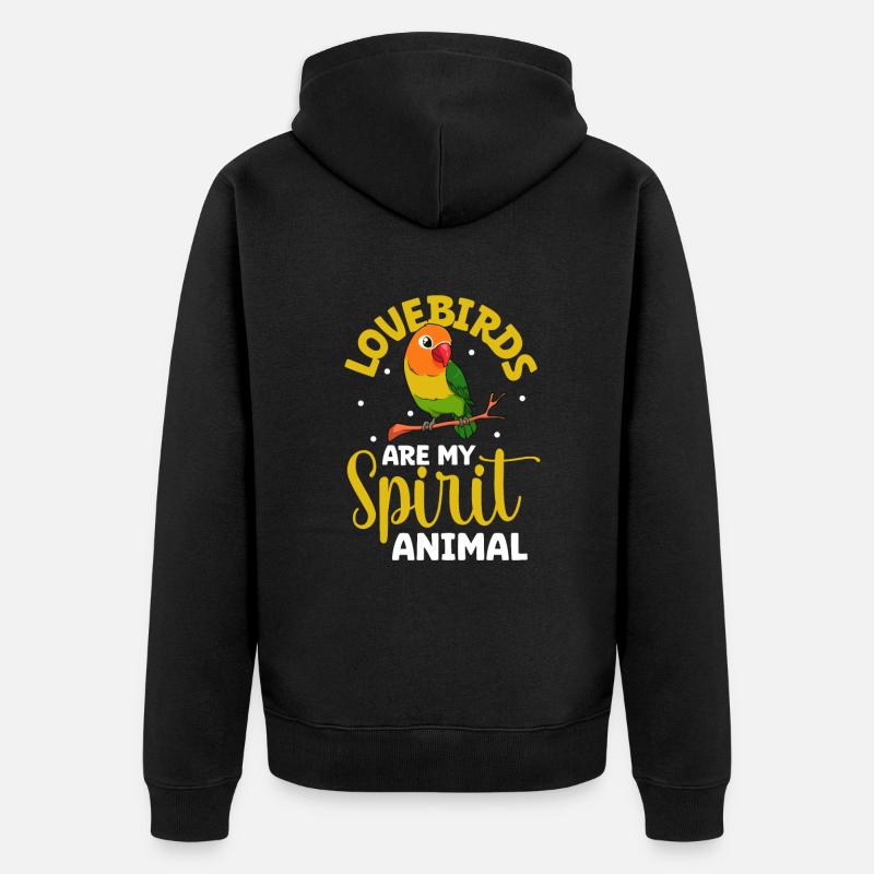 Animal préféré - Inséparable - Veste à capuche bio Premium Unisexe - noir