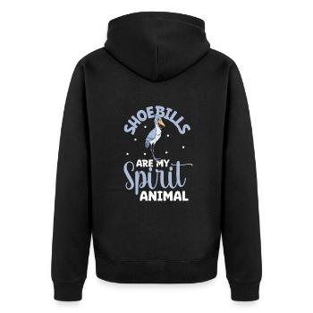 Animal préféré - bec-en-sabot - Veste à capuche bio Premium Unisexe - noir - Dos - Nico (187cm)