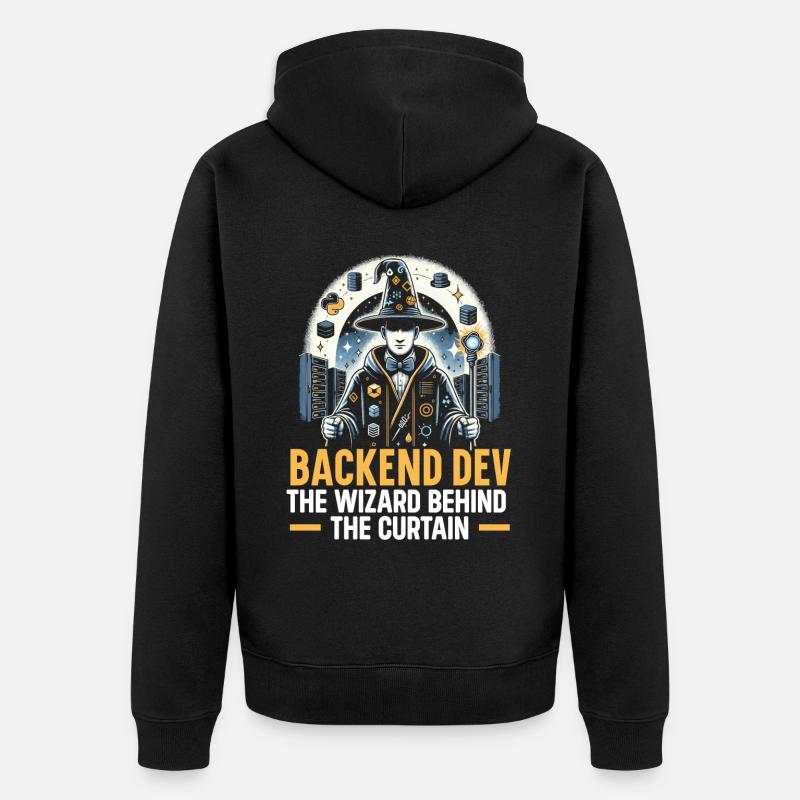 Backend-Entwickler Programmierung Softwareprogrammierer - Unisex Premium Bio Zip Hoodie - Schwarz