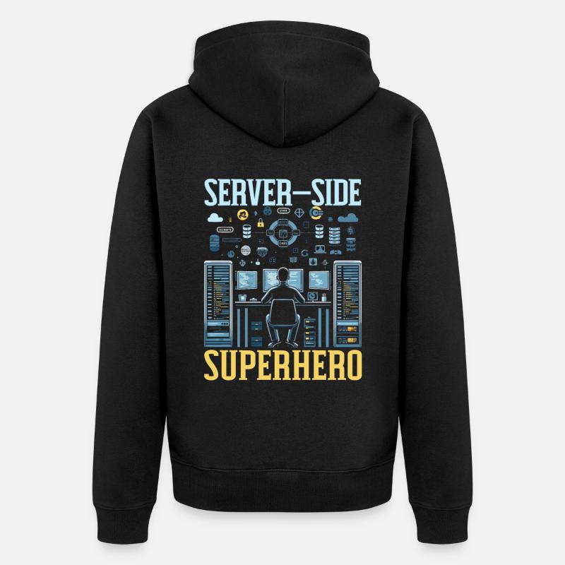 Backend-Entwickler Programmierung Softwareprogrammierer - Unisex Premium Bio Zip Hoodie - Schwarz