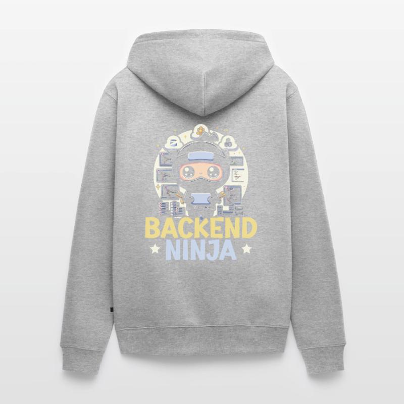 Backend-Entwickler Programmierung Softwareprogrammierer Unisex Premium Bio Zip Hoodie