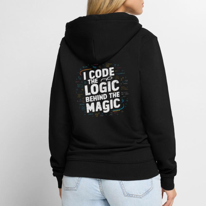 Backend Developer Programming Software Programmer Unisex Premium Organic Zip Hoodie