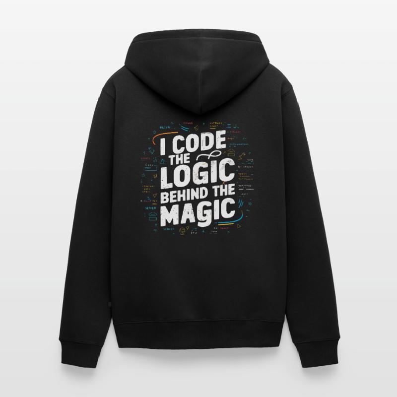 Backend Developer Programming Software Programmer Unisex Premium Organic Zip Hoodie