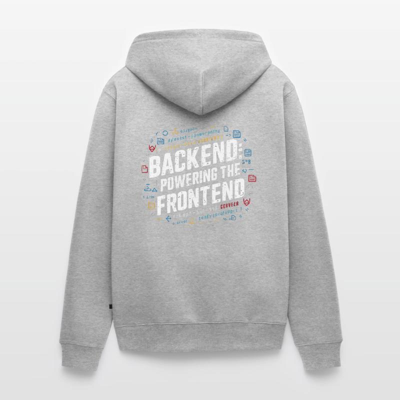 Backend Developer Programming Software Programmer Unisex Premium Organic Zip Hoodie