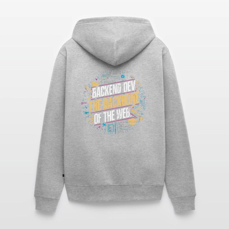 Backend-Entwickler Programmierung Softwareprogrammierer Unisex Premium Bio Zip Hoodie