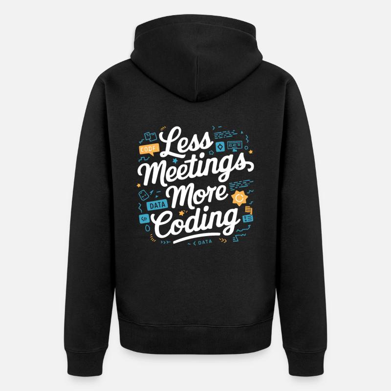 Backend-Entwickler Programmierung Softwareprogrammierer - Unisex Premium Bio Zip Hoodie - Schwarz