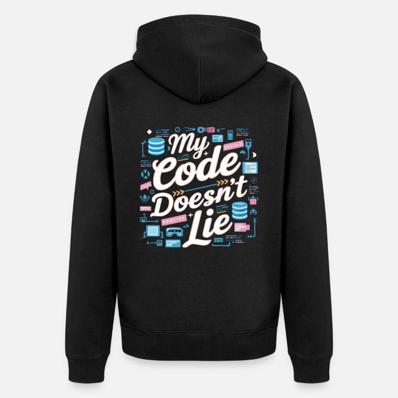 Backend-Entwickler Programmierung Softwareprogrammierer - Unisex Premium Bio Zip Hoodie - Schwarz