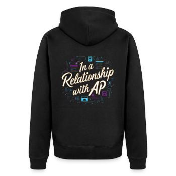 Backend-Entwickler Programmierung Softwareprogrammierer - Unisex Premium Bio Zip Hoodie - Schwarz - Hinten - Nico (187cm)