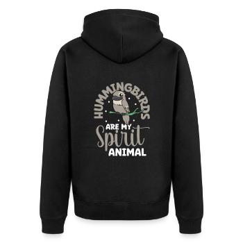Animal préféré - Grenouille fauve - Veste à capuche bio Premium Unisexe - noir - Dos - Nico (187cm)
