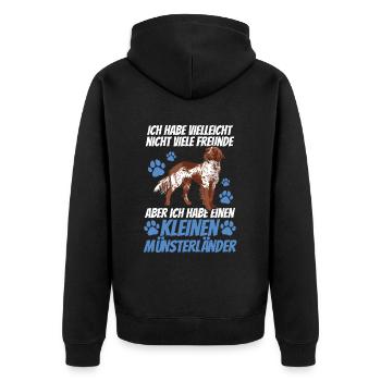 Le petit Münsterlander est mon ami - Veste à capuche bio Premium Unisexe - noir - Dos - Nico (187cm)
