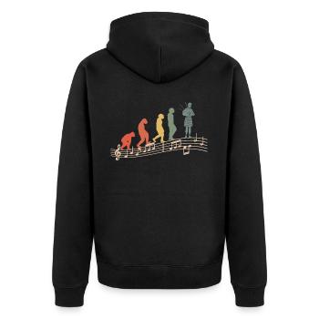 Cornemuses d’Écosse écossaise - Veste à capuche bio Premium Unisexe - noir - Dos - Nico (187cm)