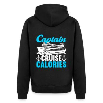 Kreuzfahrt Urlaub Kreuzfahrtschiff - Unisex Premium Bio Zip Hoodie - Schwarz - Hinten - Nico (187cm)
