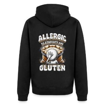 Allergie au gluten Intolérance au gluten - Veste à capuche bio Premium Unisexe - noir - Dos - Nico (187cm)