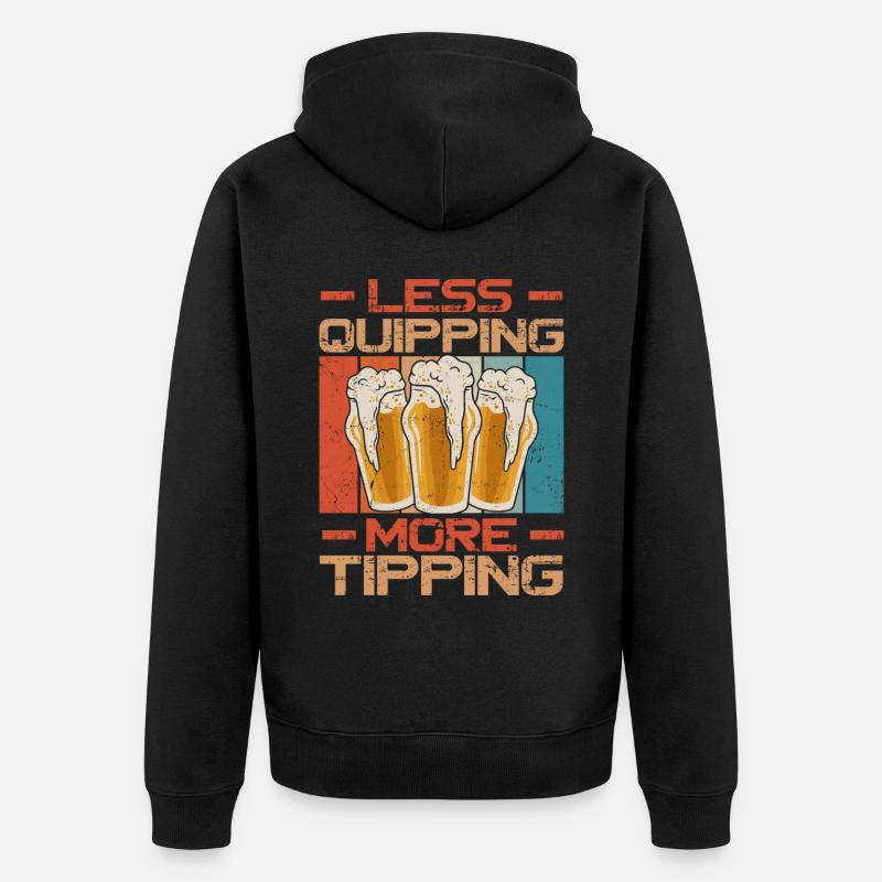 Barman Mixologue Moins de plaisanteries - Veste à capuche bio Premium Unisexe - noir