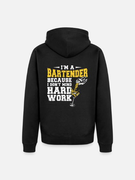 Bartender Mixologist I'm A - Unisex Premium Bio Zip Hoodie - Schwarz