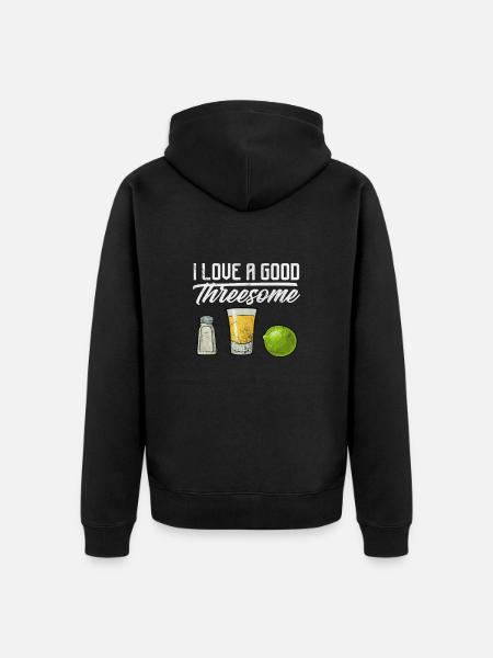 tequila - Unisex Premium Organic Zip Hoodie - black