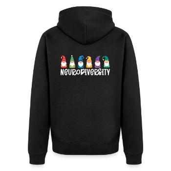 Autism Awareness Day Autistic Gift - Unisex Premium Organic Zip Hoodie - black - Back - Nico (187cm)