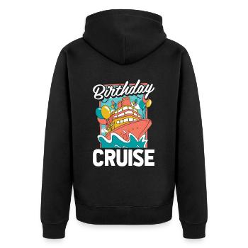 Croisière d’anniversaire à Kreuzfahrt - Veste à capuche bio Premium Unisexe - noir - Dos - Nico (187cm)