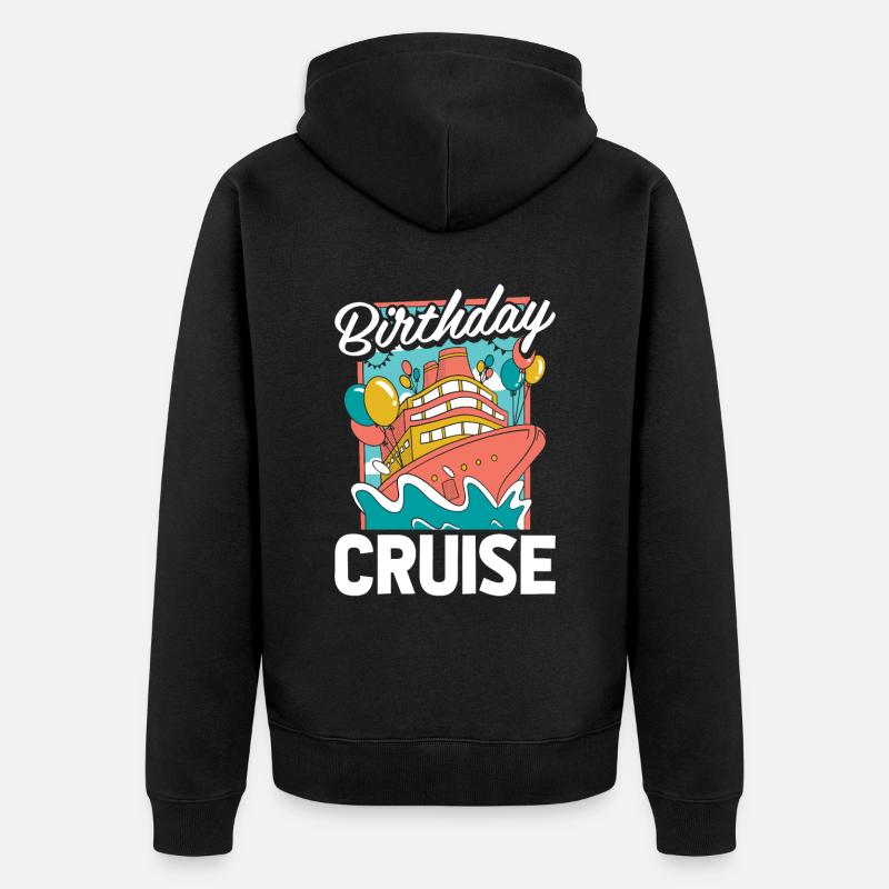 Croisière d’anniversaire à Kreuzfahrt - Veste à capuche bio Premium Unisexe - noir