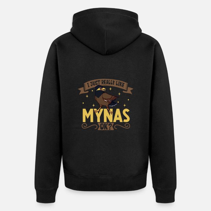 J’aime mon berger maina - Veste à capuche bio Premium Unisexe - noir