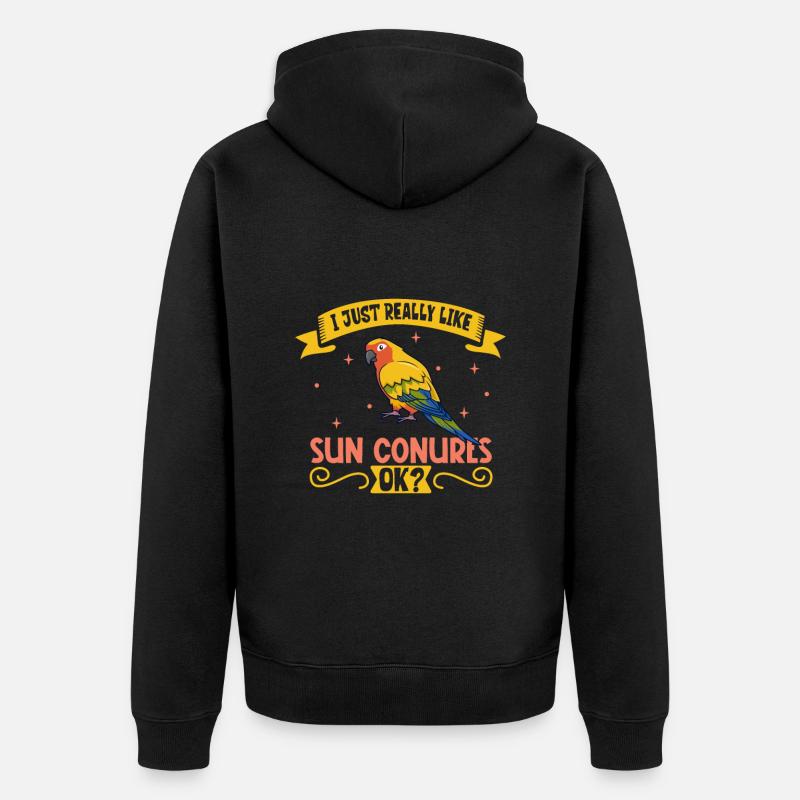 J’adore ma perruche soleil - Veste à capuche bio Premium Unisexe - noir