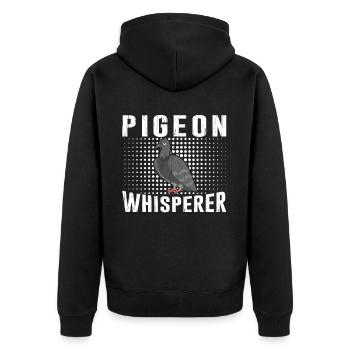 pigeon colombophile pigeon amateur d’oiseaux pigeon - Veste à capuche bio Premium Unisexe - noir - Dos - Nico (187cm)