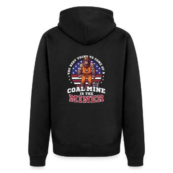 4 juillet Mineur de charbon Meilleure chose Mineur - Veste à capuche bio Premium Unisexe - noir - Dos - Nico (187cm)