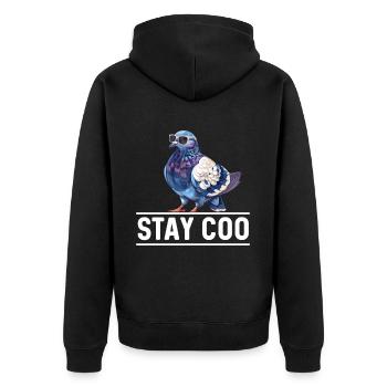 pigeon colombophile pigeon amateur d’oiseaux pigeon - Veste à capuche bio Premium Unisexe - noir - Dos - Nico (187cm)