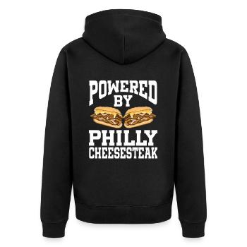 Propulsé par Philly Cheesesteak - Veste à capuche bio Premium Unisexe - noir - Dos - Nico (187cm)