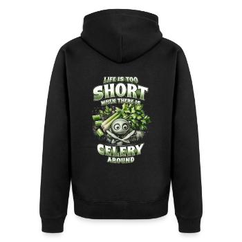 Allergie au céleri - Veste à capuche bio Premium Unisexe - noir - Dos - Nico (187cm)