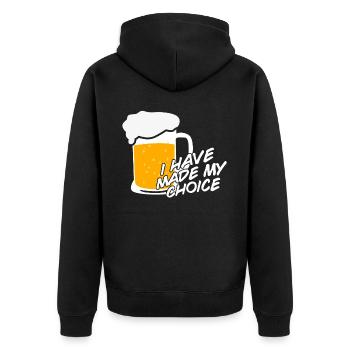 Beer Home Brewery Brewing - Unisex Premium Organic Zip Hoodie - black - Back - Nico (187cm)