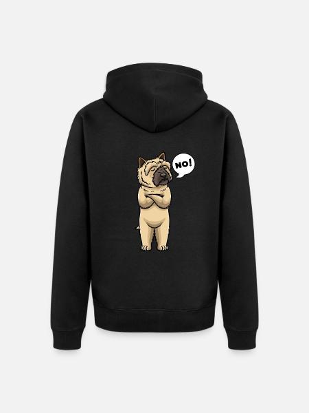 Cairn terrier hund - Premium økologisk unisex-hættejakke - sort