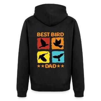 Meilleur papa oiseau - Veste à capuche bio Premium Unisexe - noir - Dos - Nico (187cm)