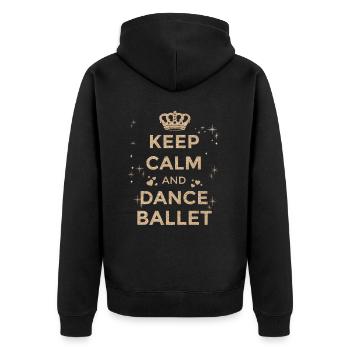 Ballet Dancer Girl Ballet Dancing Sayings - Unisex Premium Organic Zip Hoodie - black - Back - Nico (187cm)