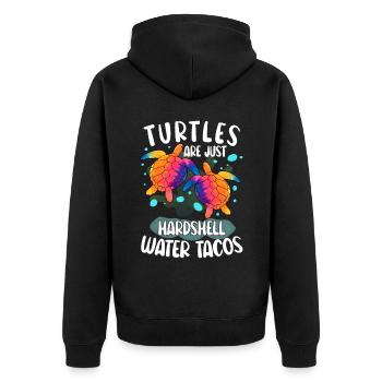 Les tortues ne sont que des tacos d’eau à carapace dure Tortues Wat - Veste à capuche bio Premium Unisexe - noir - Dos - Nico (187cm)