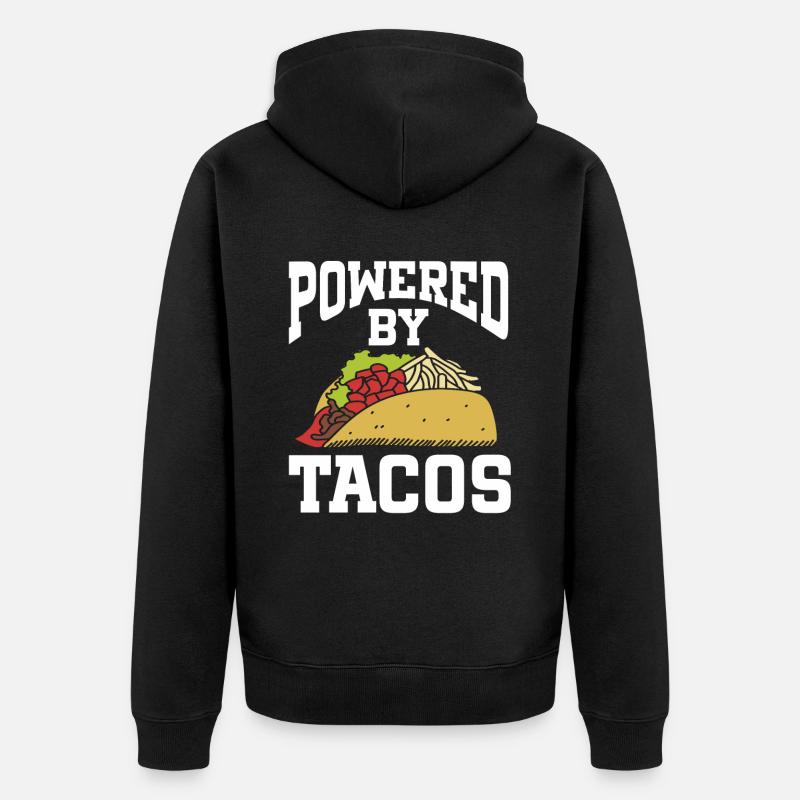 Propulsé par les tacos - Veste à capuche bio Premium Unisexe - noir