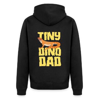 Dragon barbu Papa barbu - Veste à capuche bio Premium Unisexe - noir - Dos - Nico (187cm)