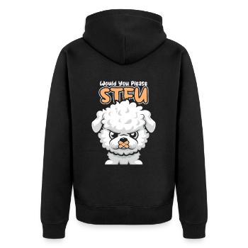 Bichon Frize tais-toi S’il te plaît tais-toi - Veste à capuche bio Premium Unisexe - noir - Dos - Nico (187cm)