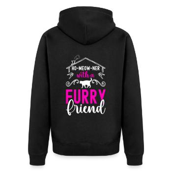 Homeowners Housewarming Party - Unisex Premium Organic Zip Hoodie - black - Back - Nico (187cm)