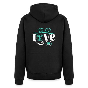 Baseball Softball Mama Love Baseball - Veste à capuche bio Premium Unisexe - noir - Dos - Nico (187cm)