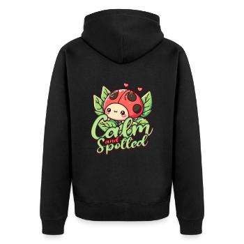Coccinelle Entomologie Calme & Tachetée - Veste à capuche bio Premium Unisexe - noir - Dos - Nico (187cm)