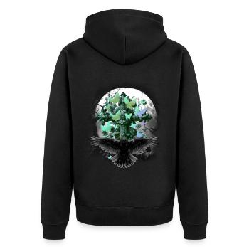 Croix de croix de croix d’Halloween d’Halloween - Veste à capuche bio Premium Unisexe - noir - Dos - Nico (187cm)