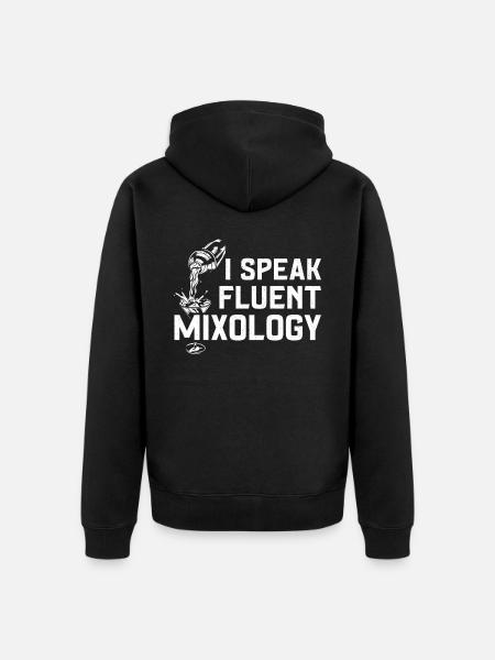 Bartender Mixologist I Speak - Unisex Premium Organic Zip Hoodie - black