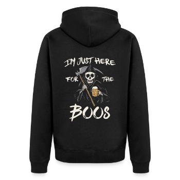 Bartender Mixologist Halloween Pun - Unisex Premium Organic Zip Hoodie - black - Back - Nico (187cm)