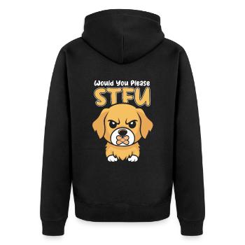 Golden Retriever, taisez-vous, s’il vous plaît, taisez-vous - Veste à capuche bio Premium Unisexe - noir - Dos - Nico (187cm)