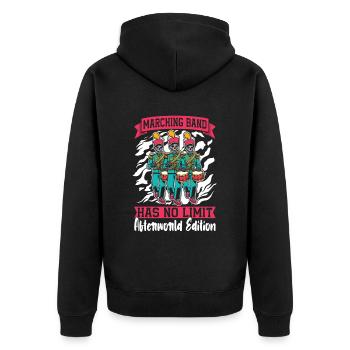 Fanfahrenzug Spielmannszug Skelett - Unisex Premium Bio Zip Hoodie - Schwarz - Hinten - Nico (187cm)