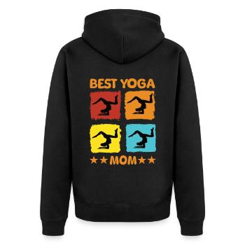Meilleure maman de yoga - Veste à capuche bio Premium Unisexe - noir - Dos - Nico (187cm)