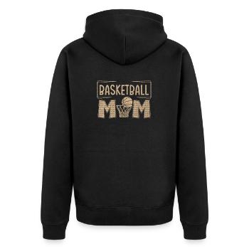 Basketballer Basketball-spieler Basketball-Mama - Unisex Premium Bio Zip Hoodie - Schwarz - Hinten - Nico (187cm)